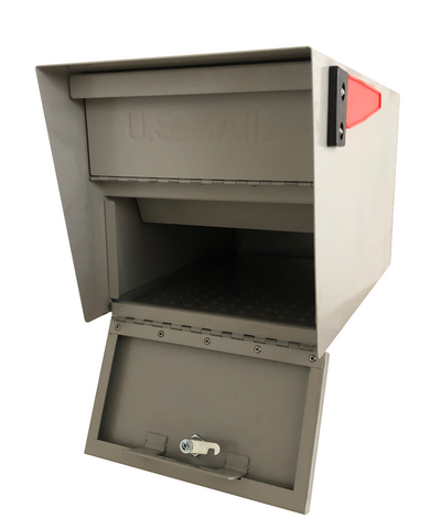 Secure Residential Post-Mounted Mailbox with Lock and Key